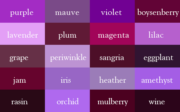 Image result for shades of purple