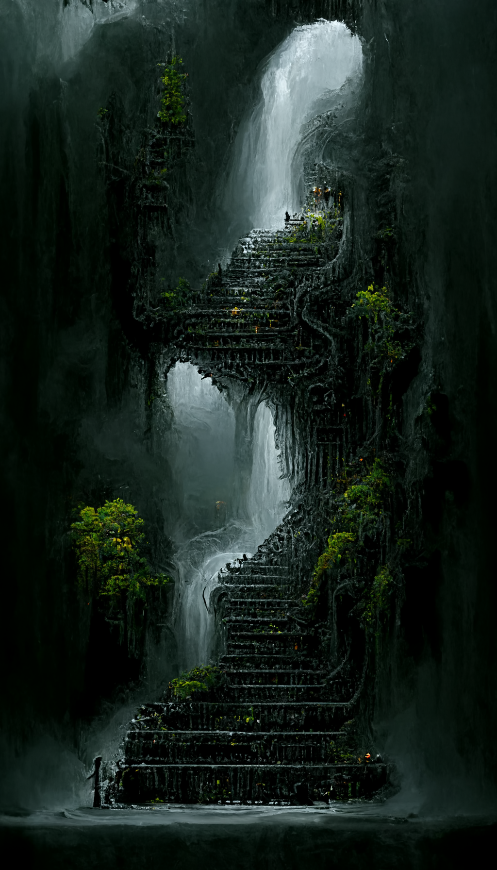 Midjourney prompt: huge intricate evil dwarf fortress - PromptHero